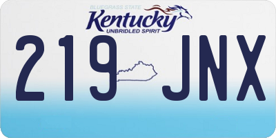 KY license plate 219JNX