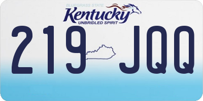KY license plate 219JQQ