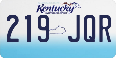 KY license plate 219JQR