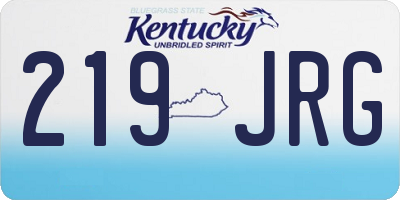 KY license plate 219JRG