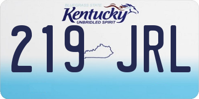 KY license plate 219JRL