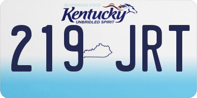 KY license plate 219JRT