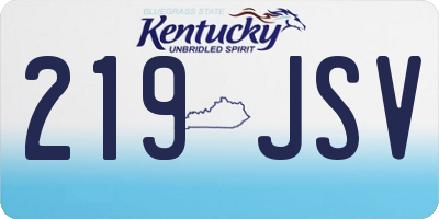 KY license plate 219JSV