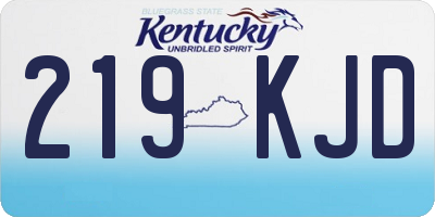 KY license plate 219KJD