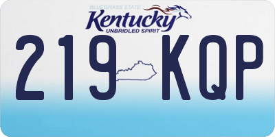 KY license plate 219KQP