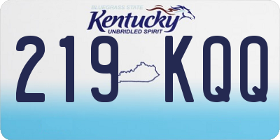 KY license plate 219KQQ