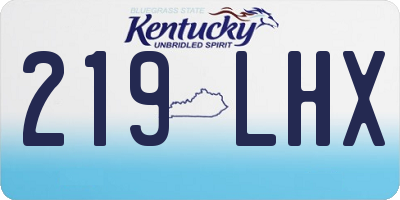 KY license plate 219LHX