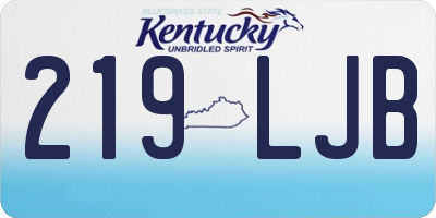 KY license plate 219LJB