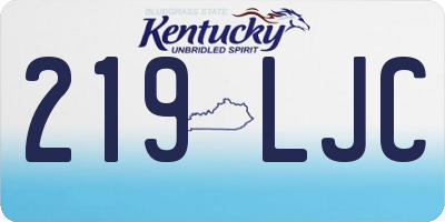 KY license plate 219LJC