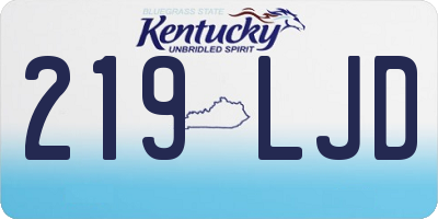 KY license plate 219LJD