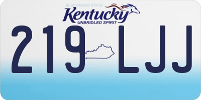 KY license plate 219LJJ