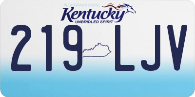 KY license plate 219LJV