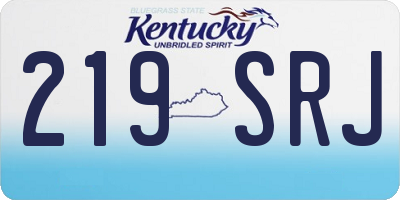 KY license plate 219SRJ
