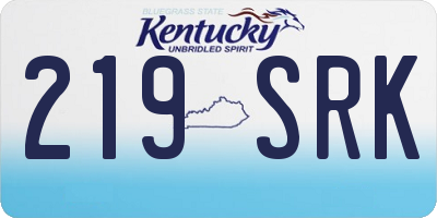 KY license plate 219SRK