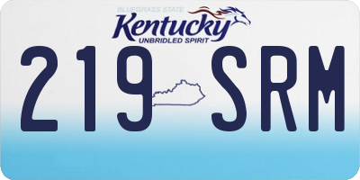 KY license plate 219SRM
