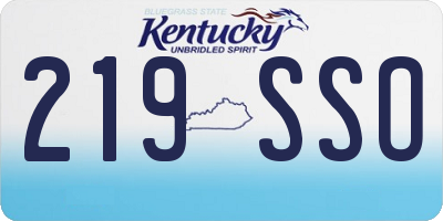 KY license plate 219SSO