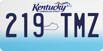 KY license plate 219TMZ