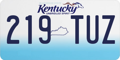 KY license plate 219TUZ