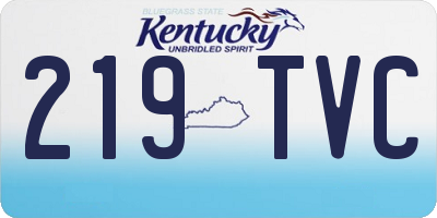 KY license plate 219TVC