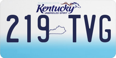 KY license plate 219TVG