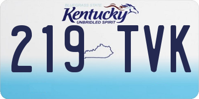 KY license plate 219TVK
