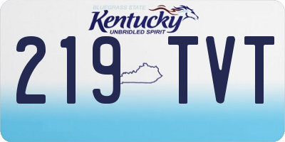 KY license plate 219TVT