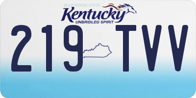KY license plate 219TVV