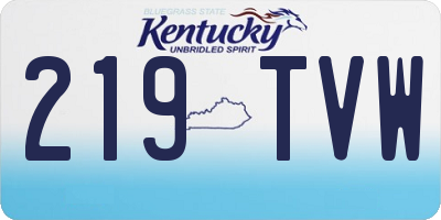 KY license plate 219TVW