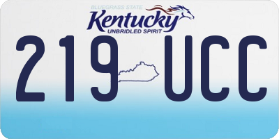 KY license plate 219UCC