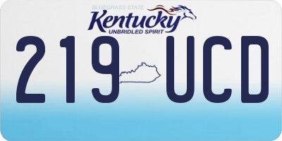 KY license plate 219UCD
