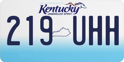 KY license plate 219UHH