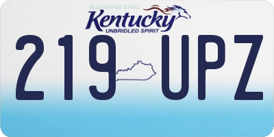 KY license plate 219UPZ