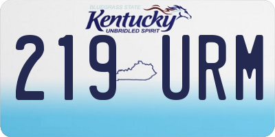 KY license plate 219URM