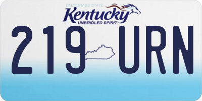 KY license plate 219URN