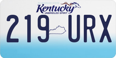 KY license plate 219URX