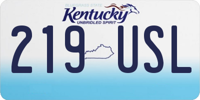 KY license plate 219USL