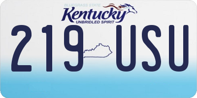 KY license plate 219USU
