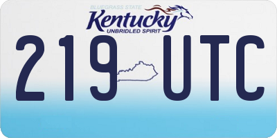 KY license plate 219UTC