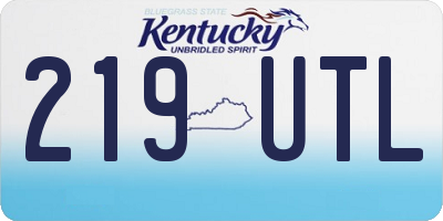 KY license plate 219UTL
