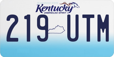 KY license plate 219UTM