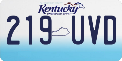 KY license plate 219UVD