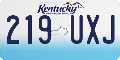 KY license plate 219UXJ