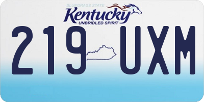 KY license plate 219UXM