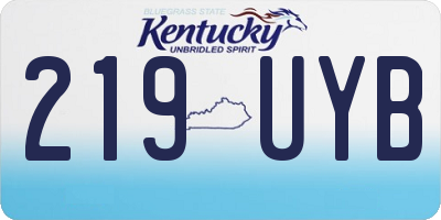 KY license plate 219UYB