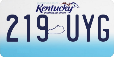KY license plate 219UYG