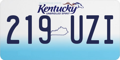 KY license plate 219UZI