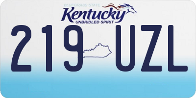 KY license plate 219UZL