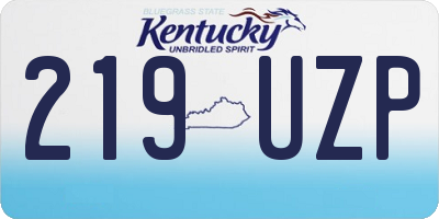 KY license plate 219UZP