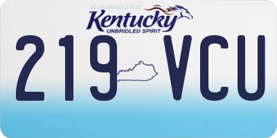 KY license plate 219VCU