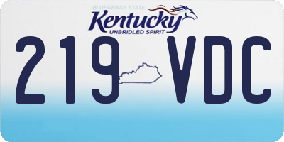 KY license plate 219VDC